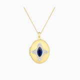 The Poppy Locket | Sapphire